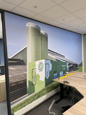 Textielframe aan de wand